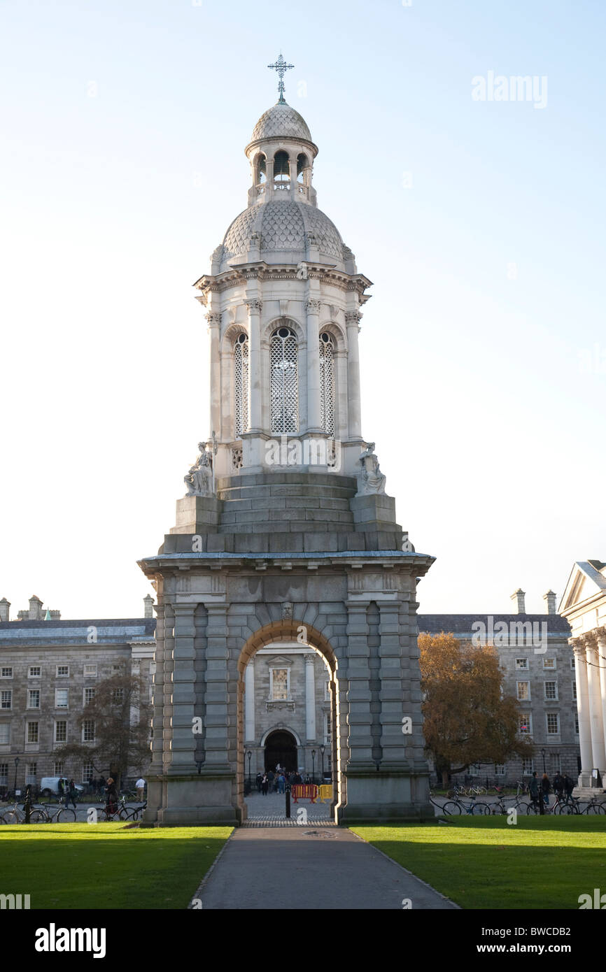 Campanile Trinity College Dublin Ireland. Photo:Jeff Gilbert Stock Photo