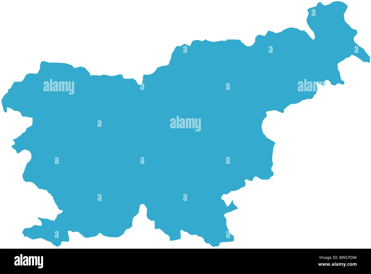 Slovenia white map hi-res stock photography and images - Alamy