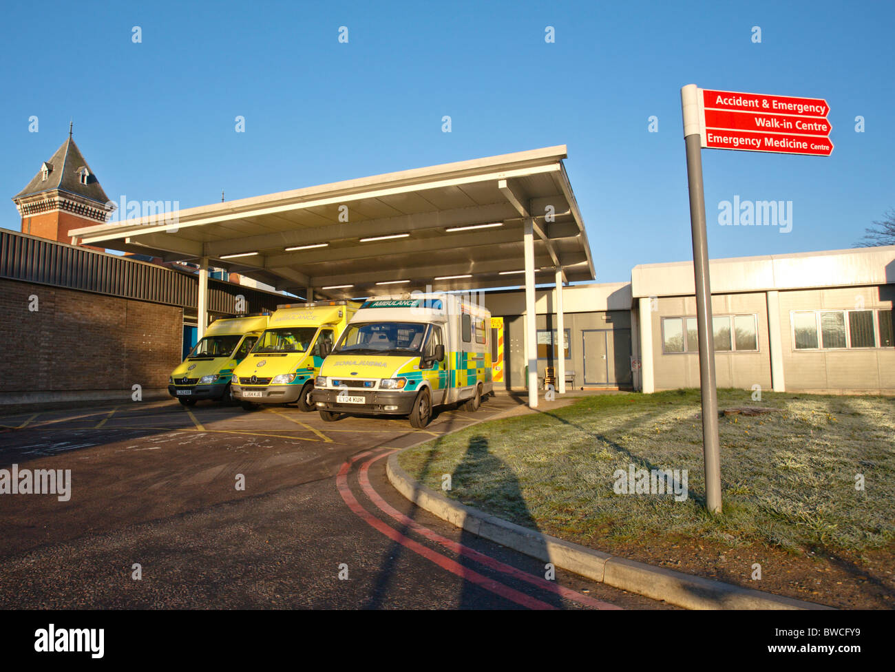 Ambulance bay at Whipps Cross Hospital Leytonstone East London Stock