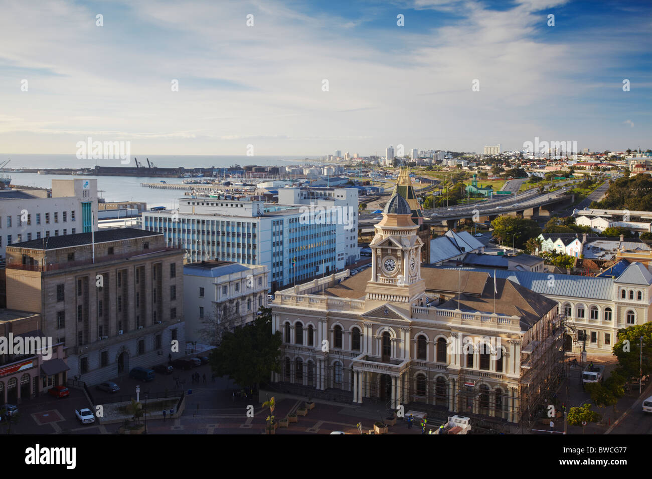 View of downtown Port Elizabeth, Eastern Cape, South Africa Stock Photo