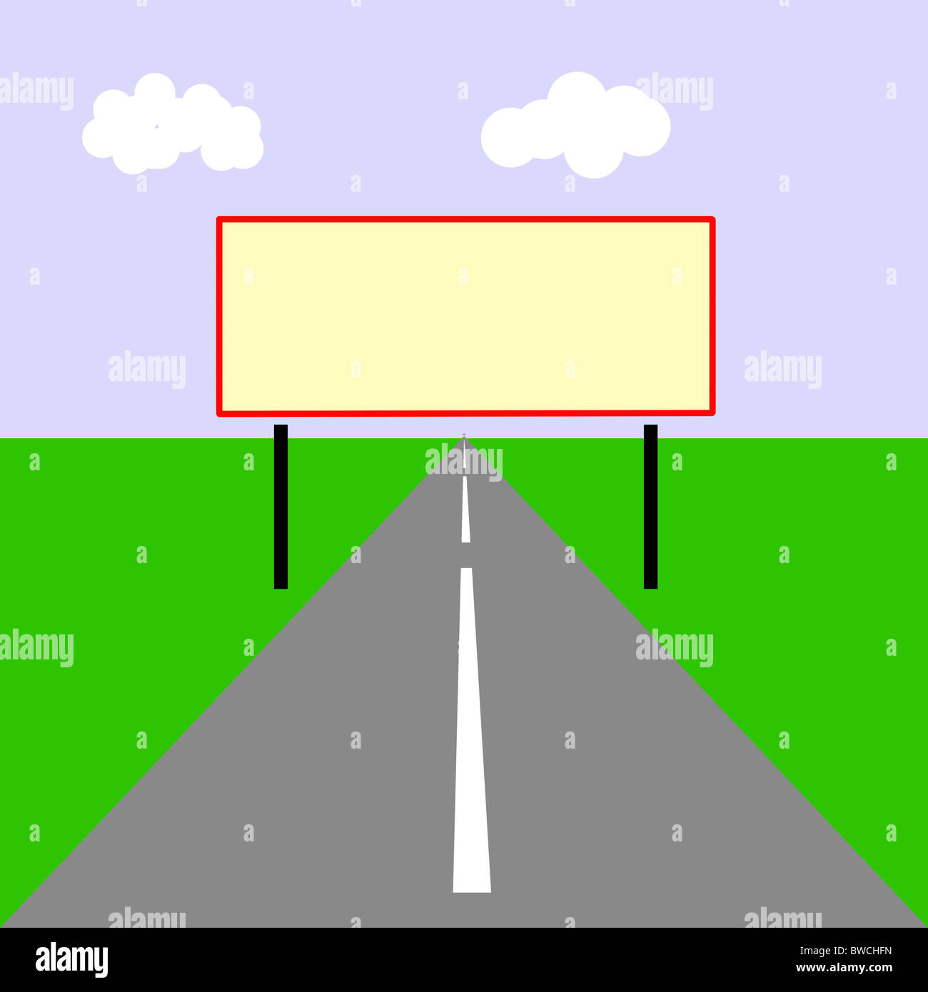 vector drawing of the billboard on road Stock Photo Alamy