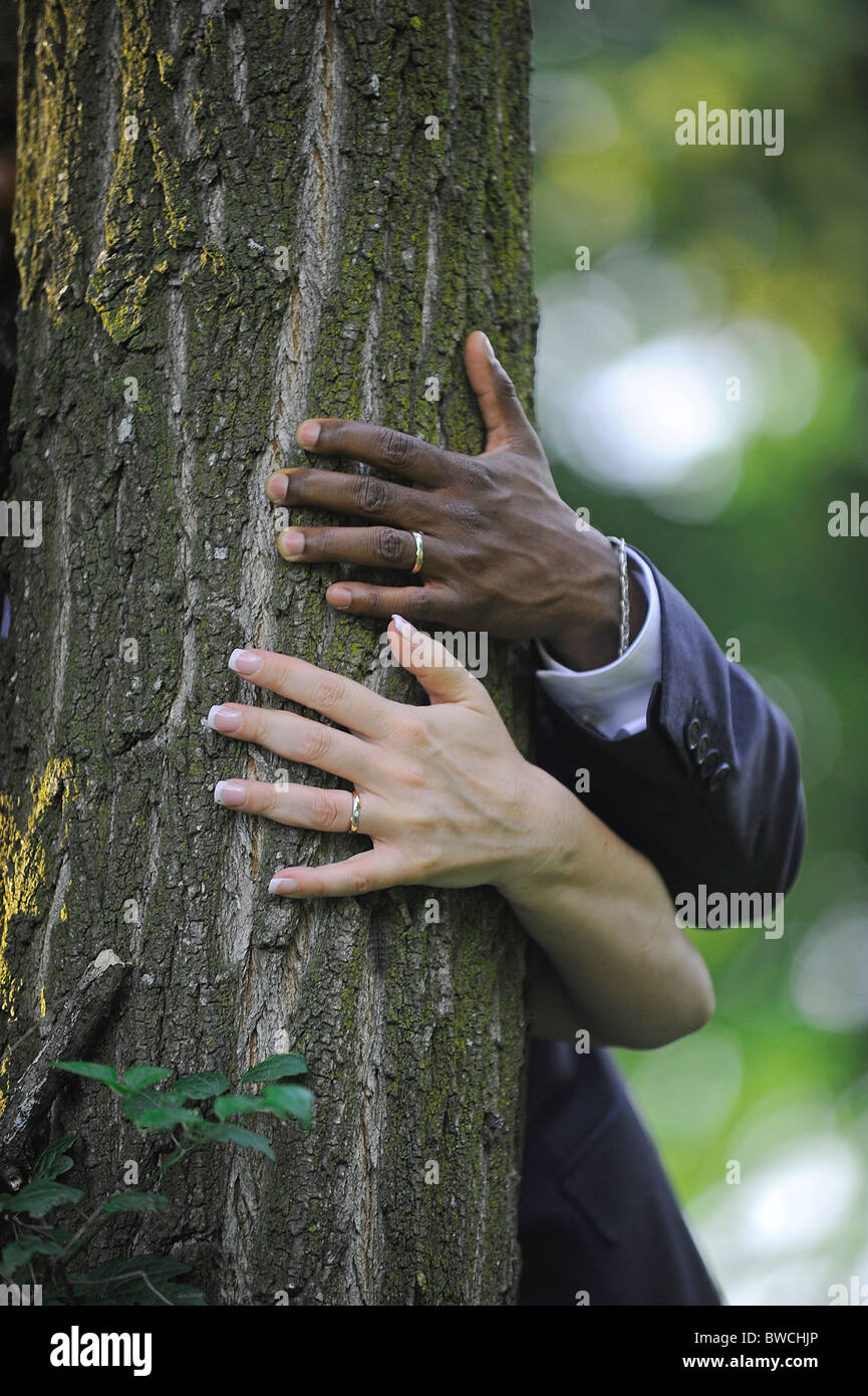 Decorated wedding aisle inside church hi-res stock photography and ...