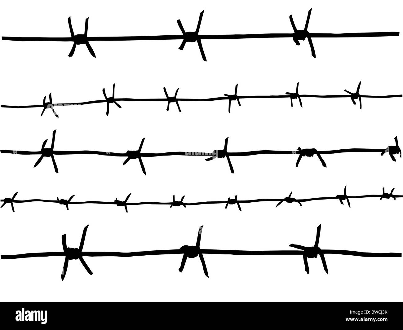 vector drawing of the barbed wire Stock Photo - Alamy