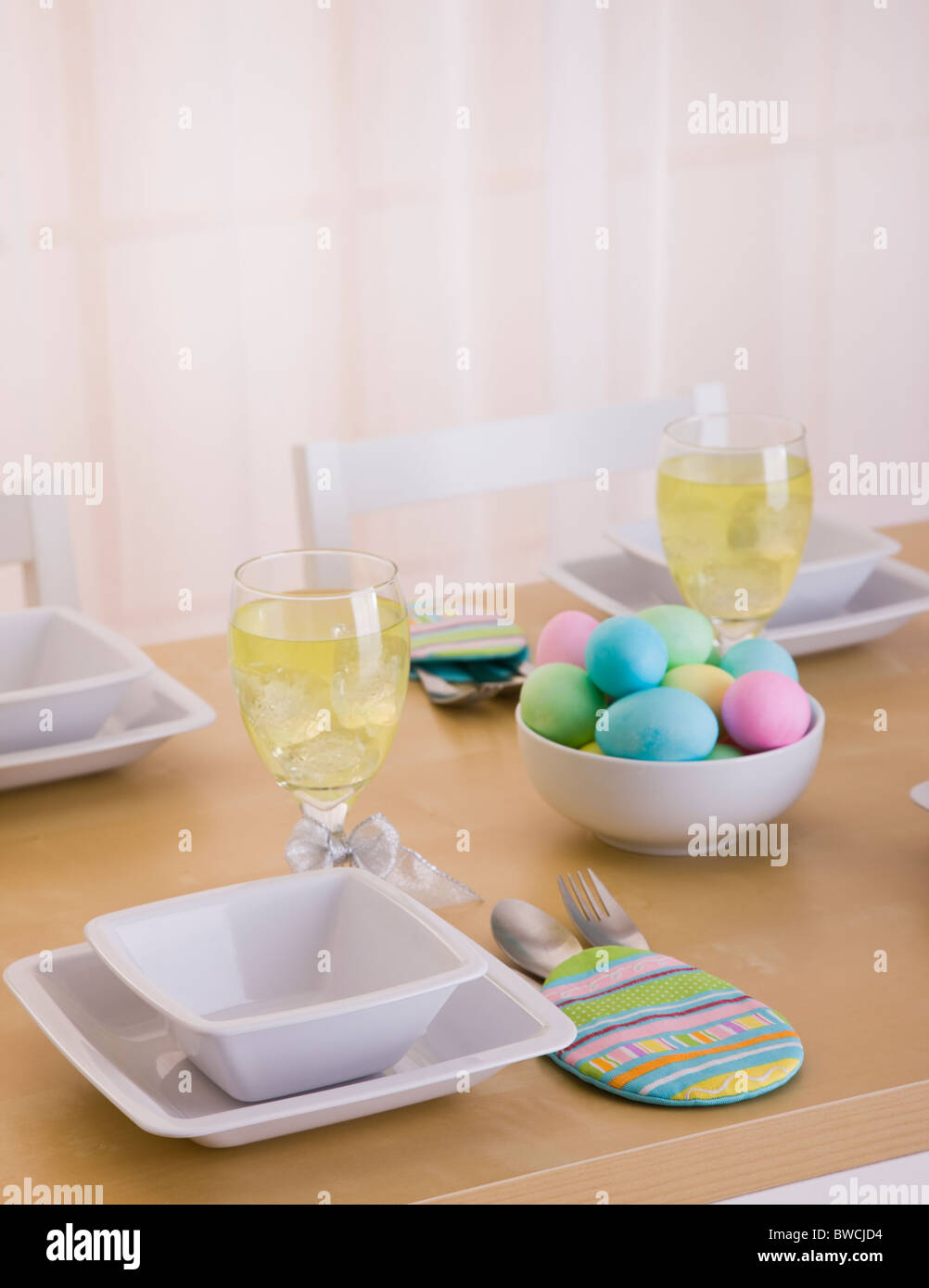 Festive Easter table Stock Photo