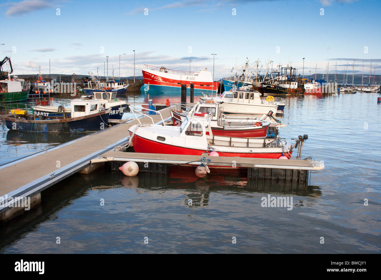 Fishing Boats in Stranraer Harbour / Marina Stock Photo