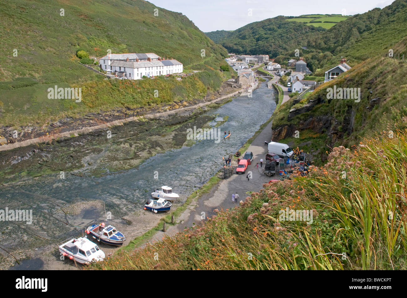 Boscastle and the Valency river estuary Stock Photo