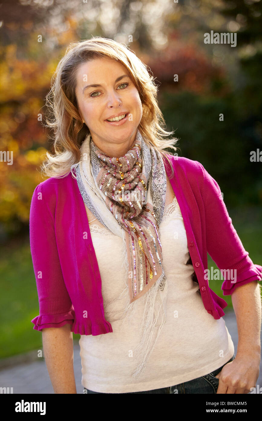 Portrait of mature woman Stock Photo