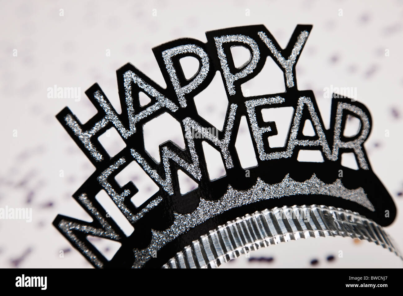 USA, Illinois, Metamora, Happy new year decoration Stock Photo