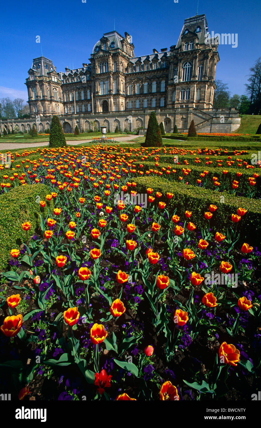 Summer view of Bowes Museum, Barnard Castle, County Durham, England Stock Photo