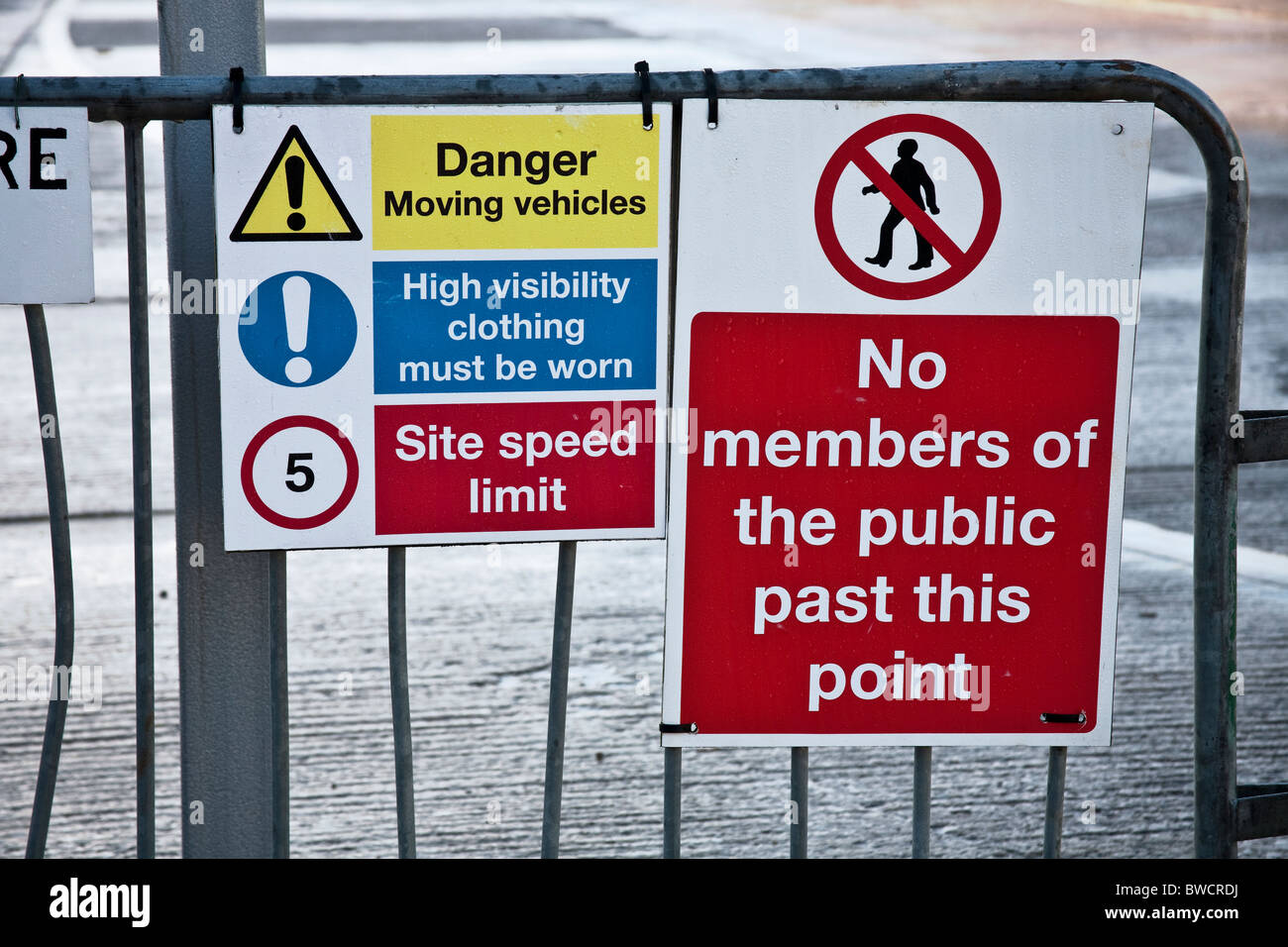 Site Safety   Workplace Health & Safety Signs Stock Photo