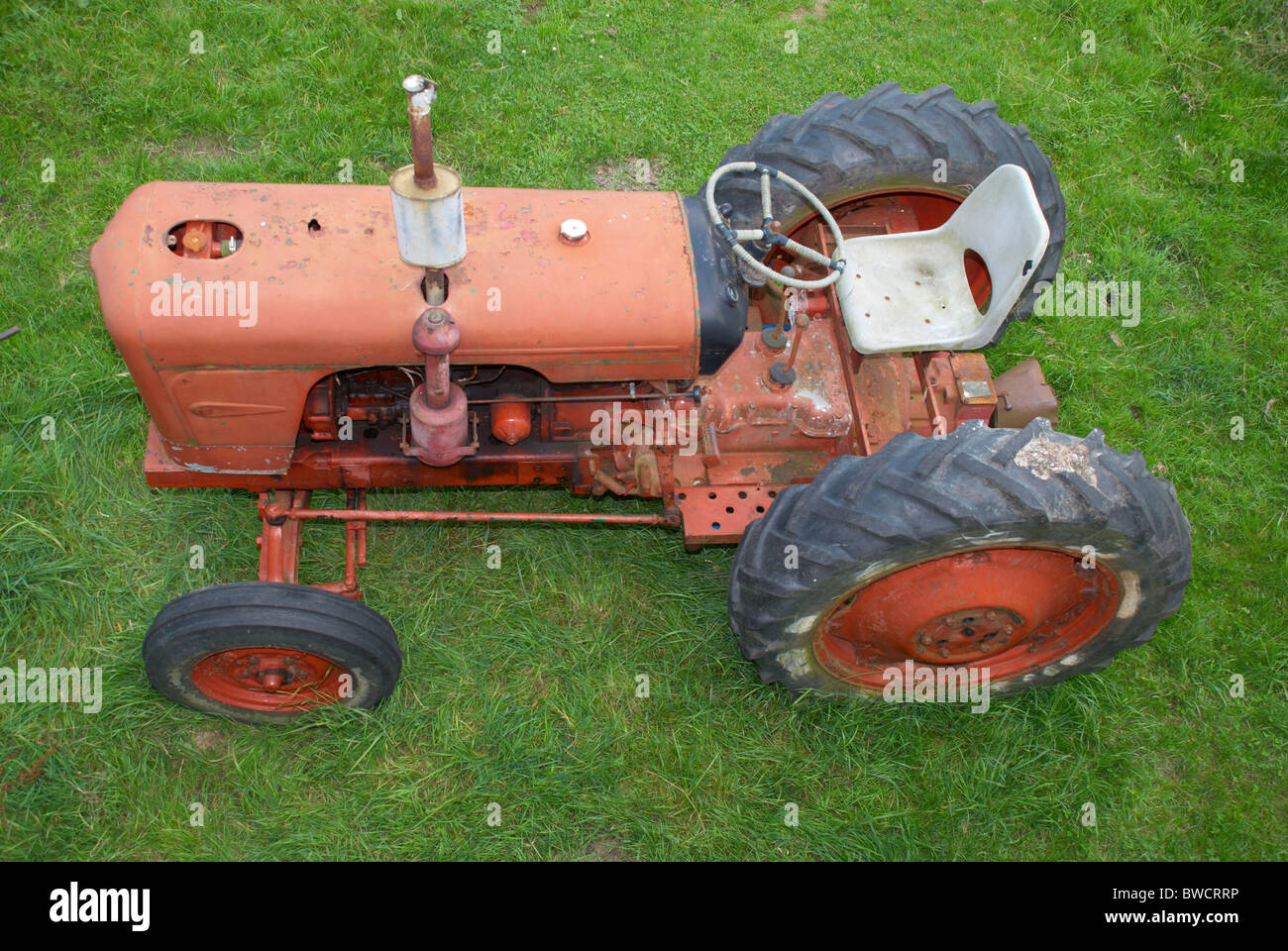 David Brown tractor in a farmers field. Stock Photo