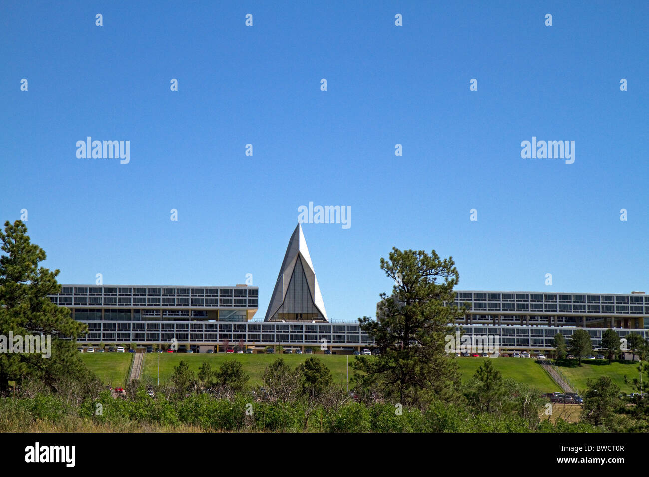 United States Air Force Academy located in Colorado Springs, Colorado, USA. Stock Photo