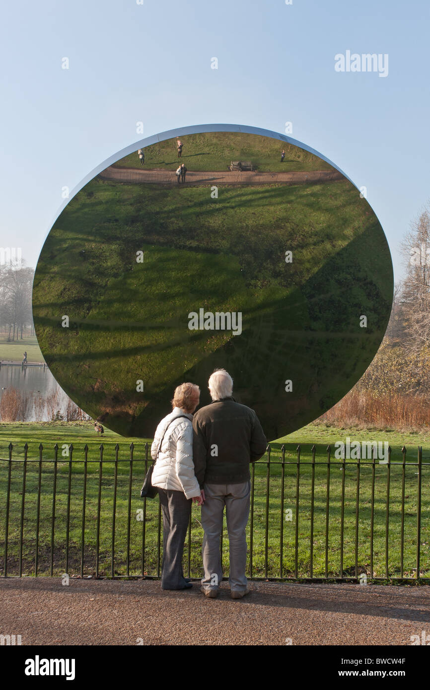 Sculptures by Anish Kapoor in Hyde Park, London Stock Photo