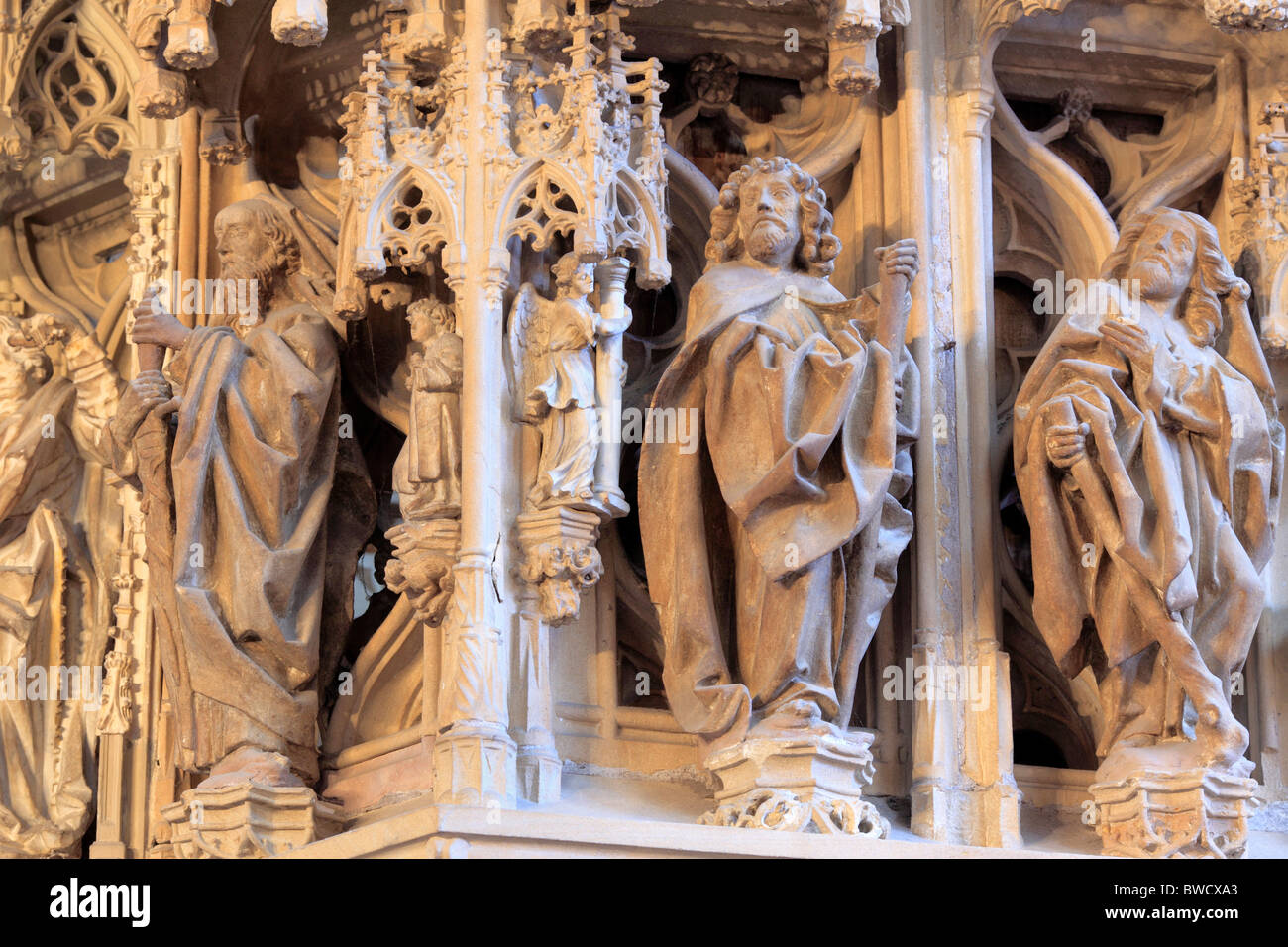 Pulpit (1486), Strasbourg Cathedral, Strasbourg, Alsace, France Stock Photo