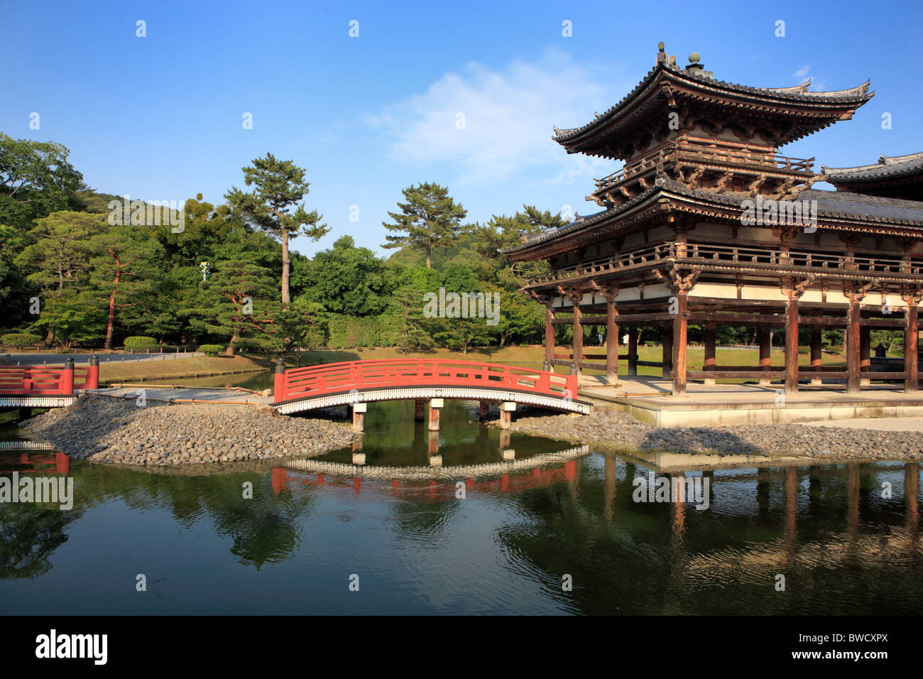 Byodo-in monastery, Phoenix hall (1053), Uji, near Kyoto, Japan Stock Photo