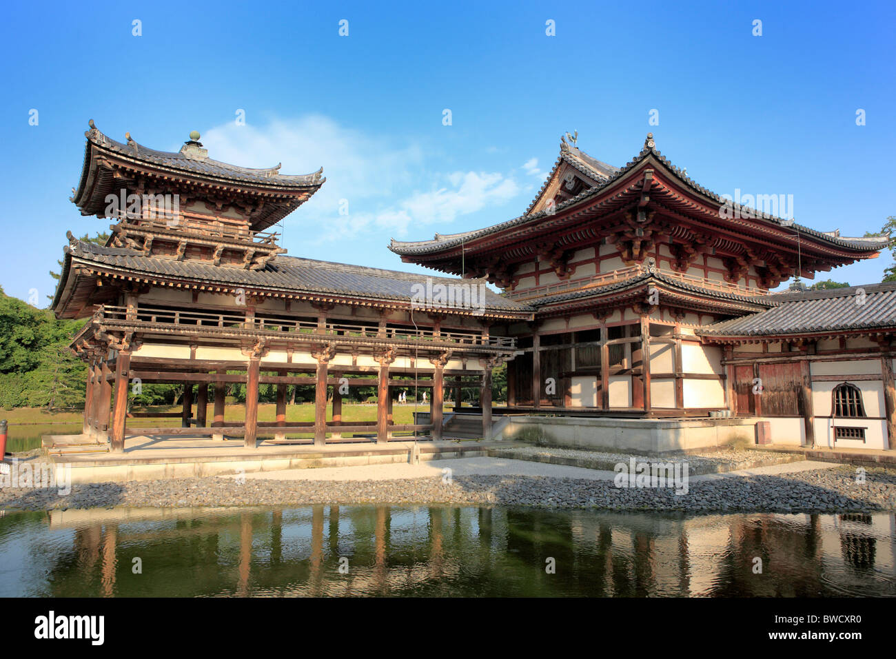 Byodo-in monastery, Phoenix hall (1053), Uji, near Kyoto, Japan Stock Photo