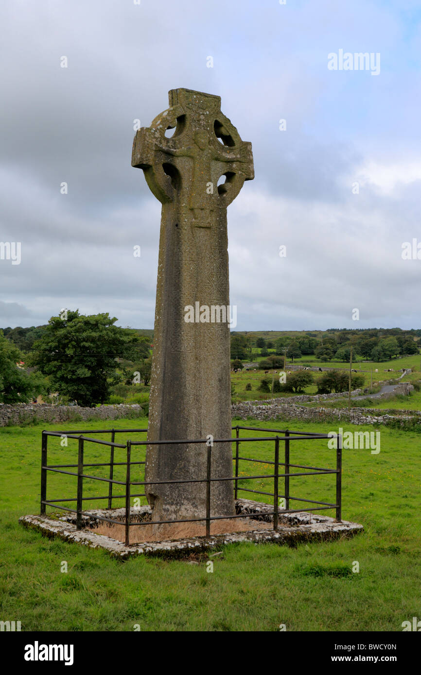 High Cross (10 century), The Burren, Kilfenora, Clare county, Ireland Stock Photo