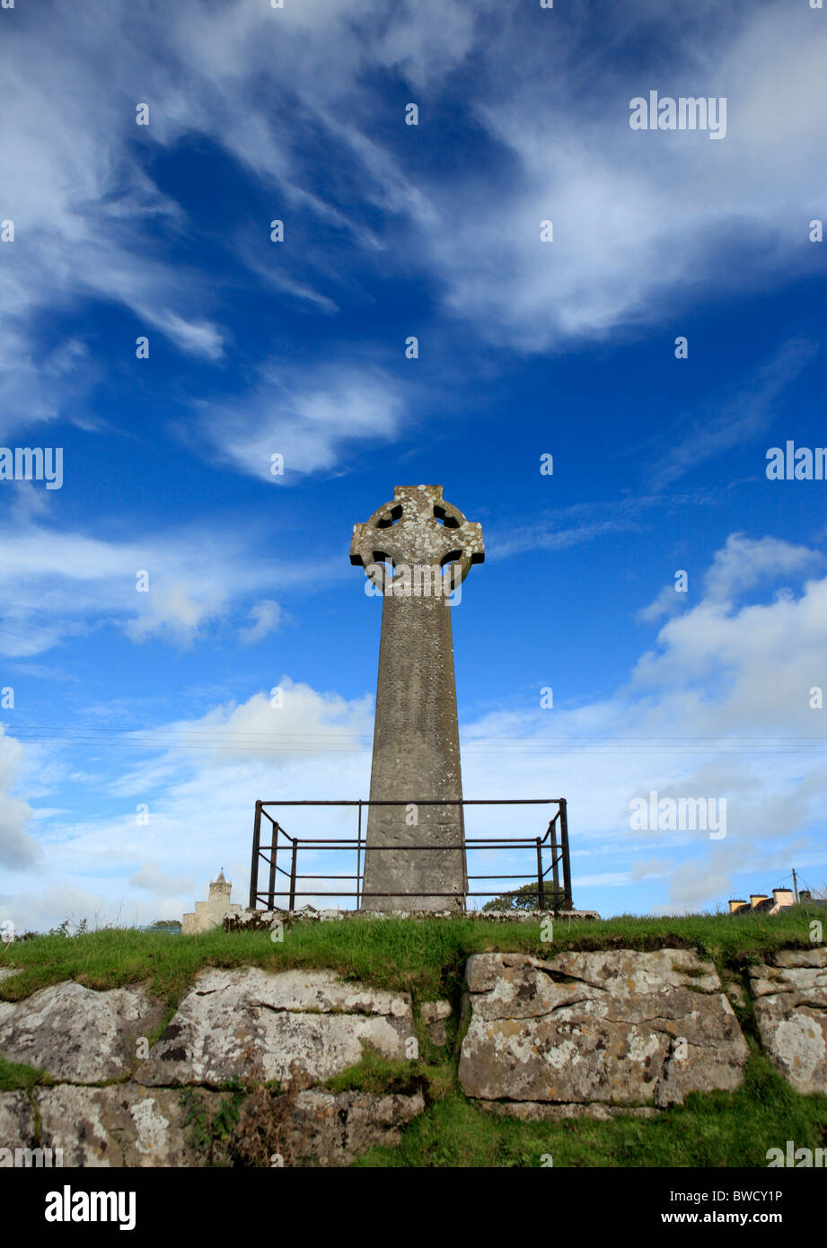 High Cross (10 century), The Burren, Kilfenora, Clare county, Ireland Stock Photo
