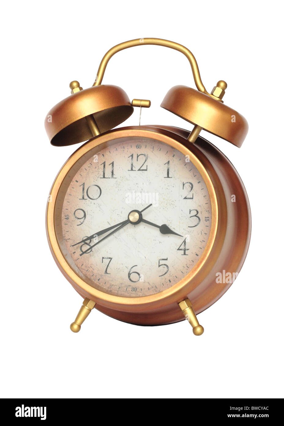 alarm clock isolated on white background Stock Photo - Alamy