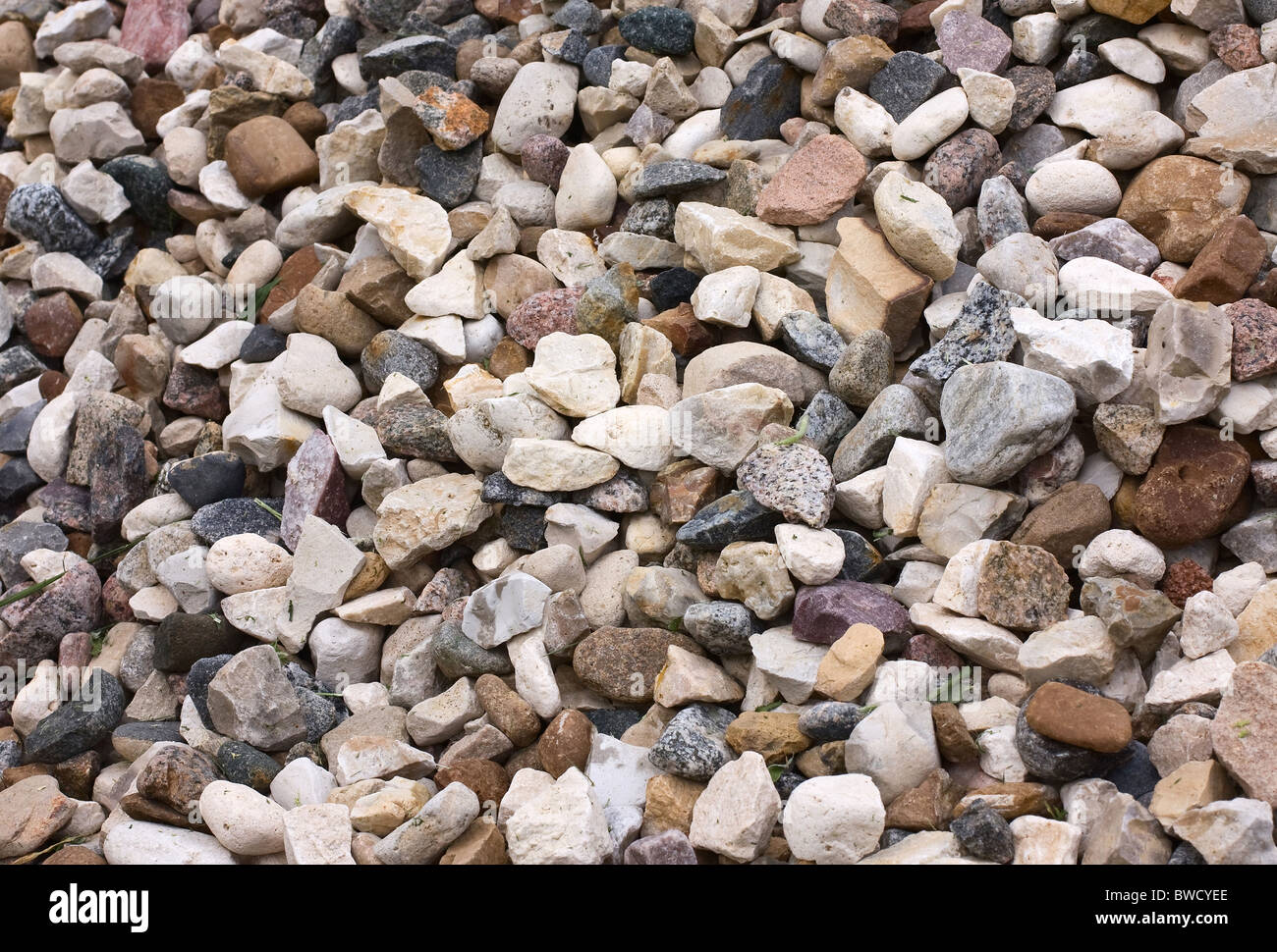 background of stone macadam of different colors Stock Photo