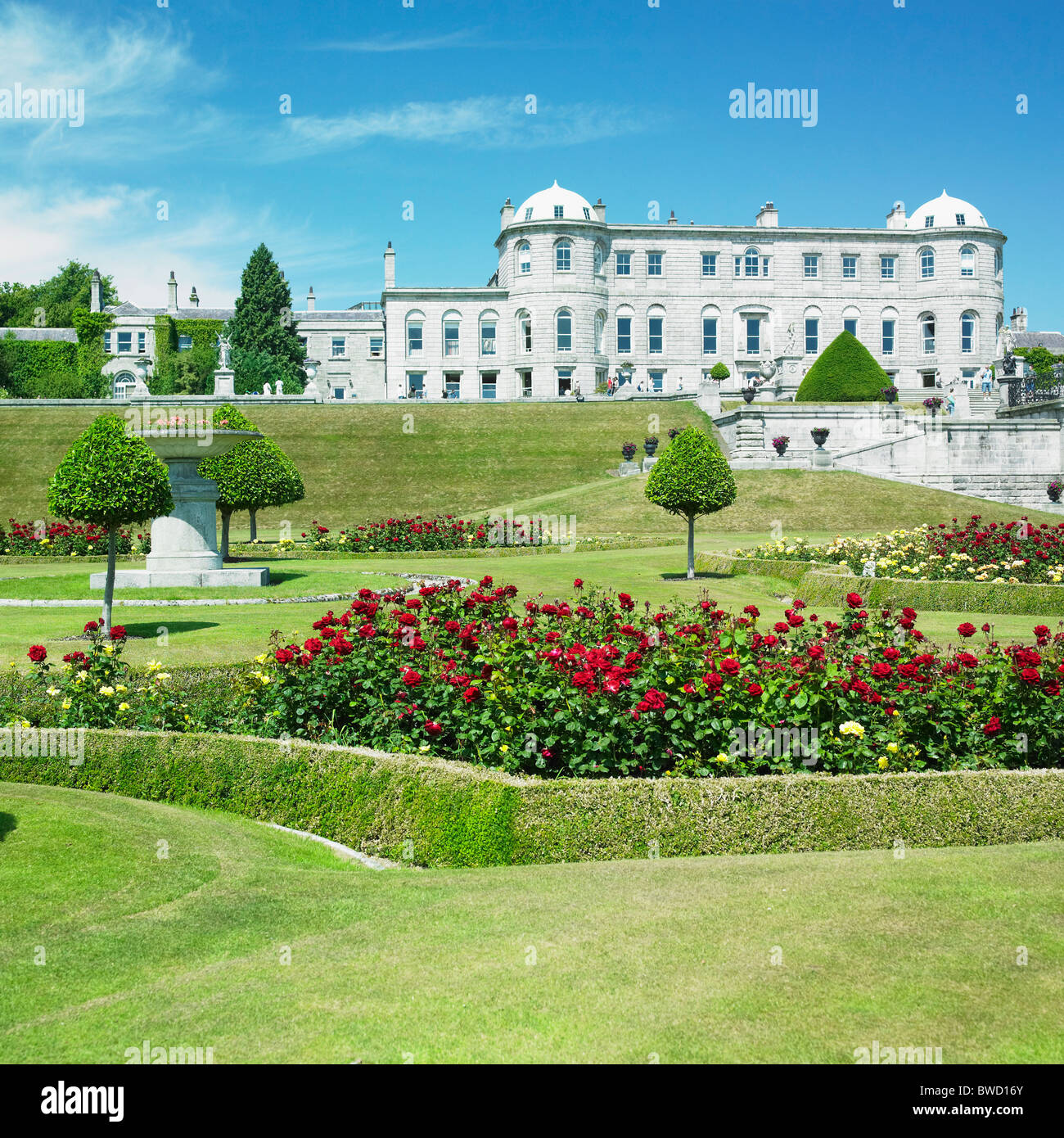 Powerscourt House with gardens, County Wicklow, Ireland Stock Photo