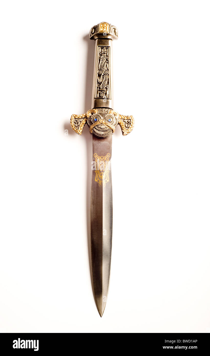 Viking dagger with decorated handle Stock Photo Alamy