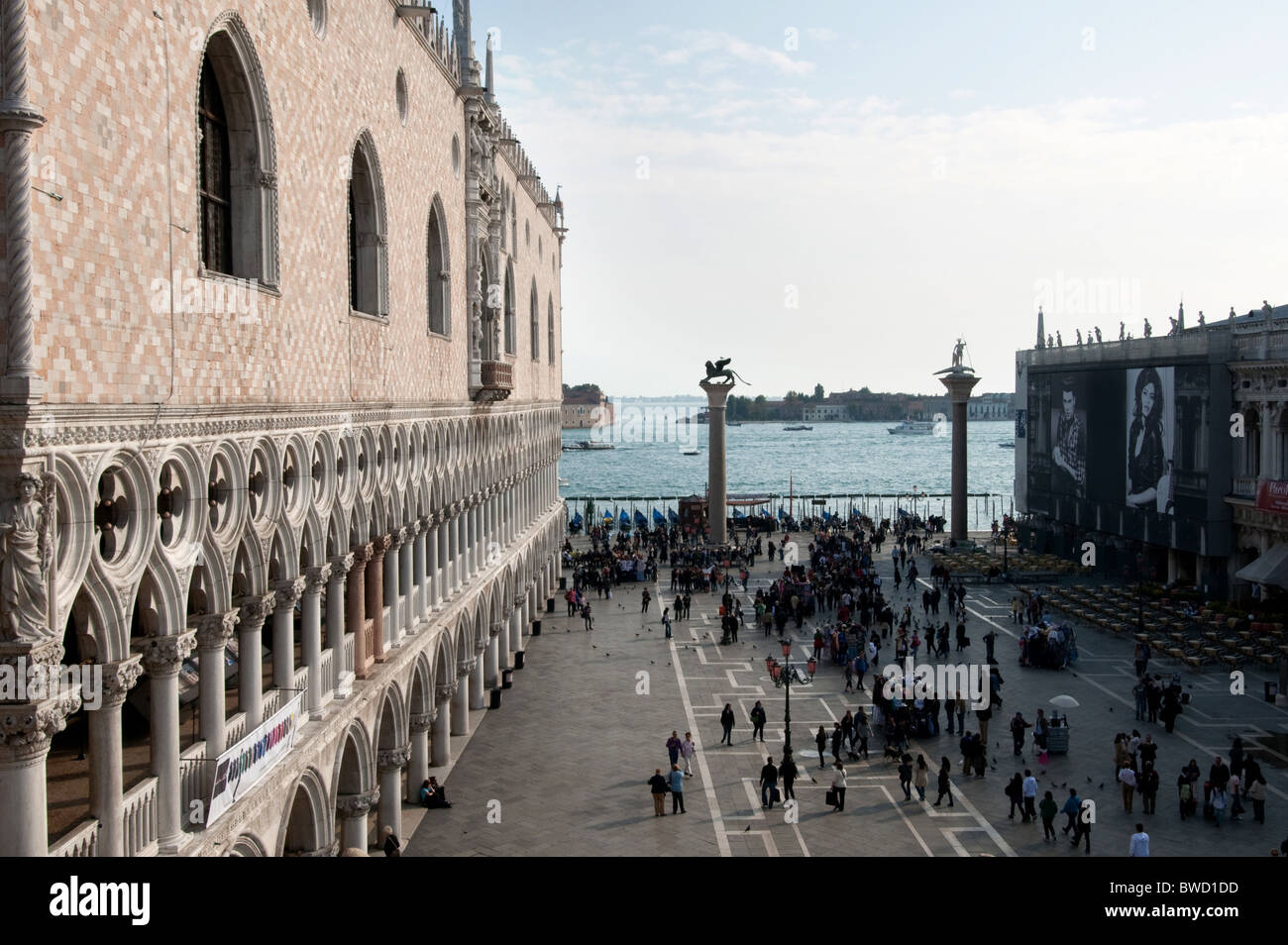 view from basilica san marco with piazetta and doge palace 2010 Stock Photo