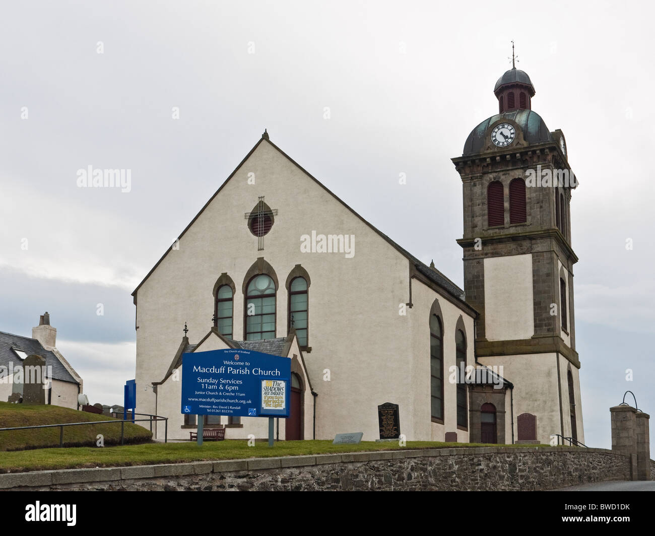 Macduff Parish Church, built 1805, Church Street, Macduff, Aberdeenshire, Scotland, UK Stock Photo