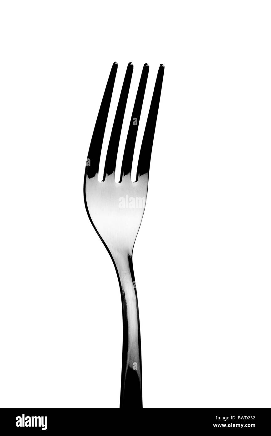 kitchen utensil: fork, isolated on white background Stock Photo