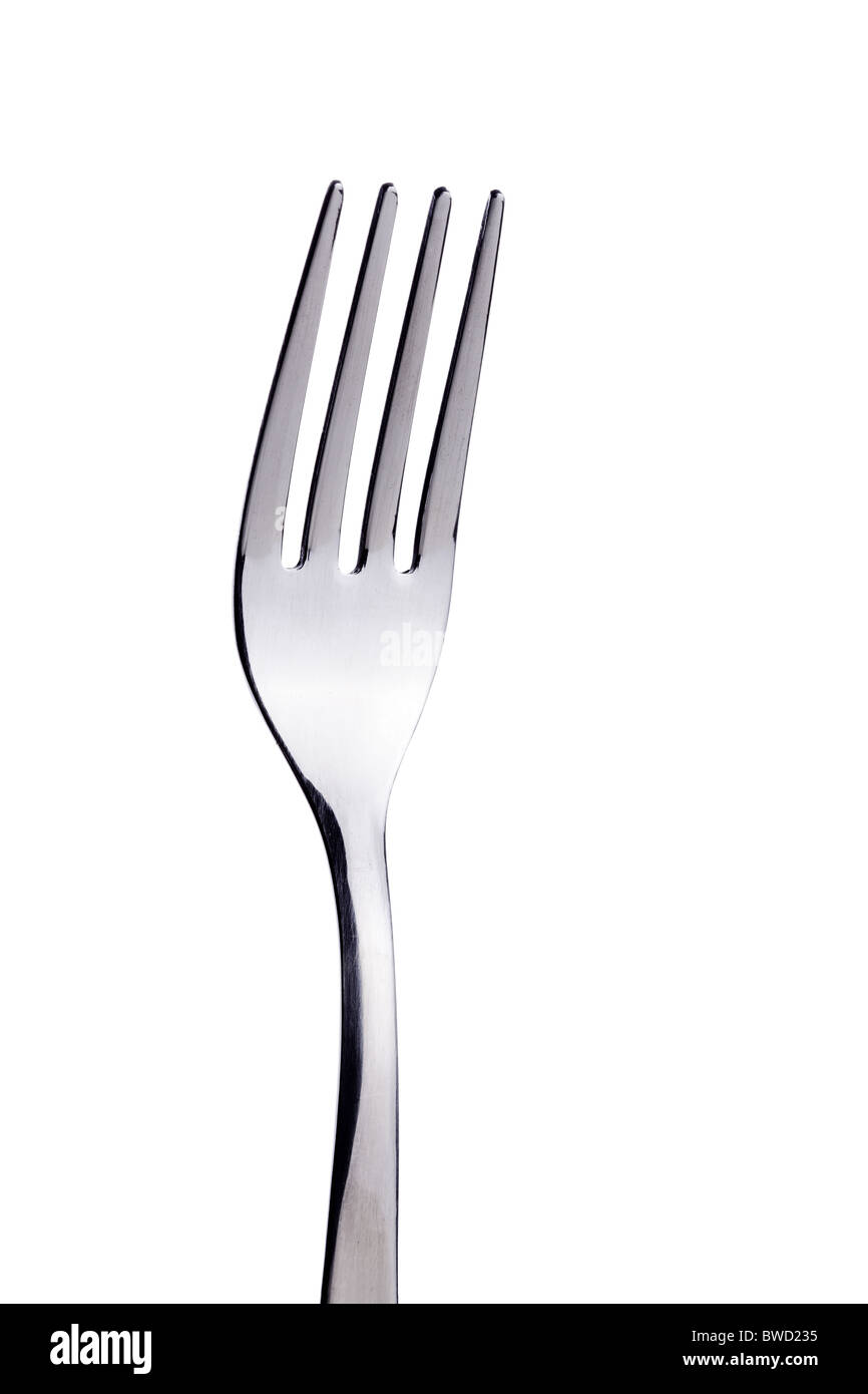 kitchen utensil: fork, isolated on white background Stock Photo