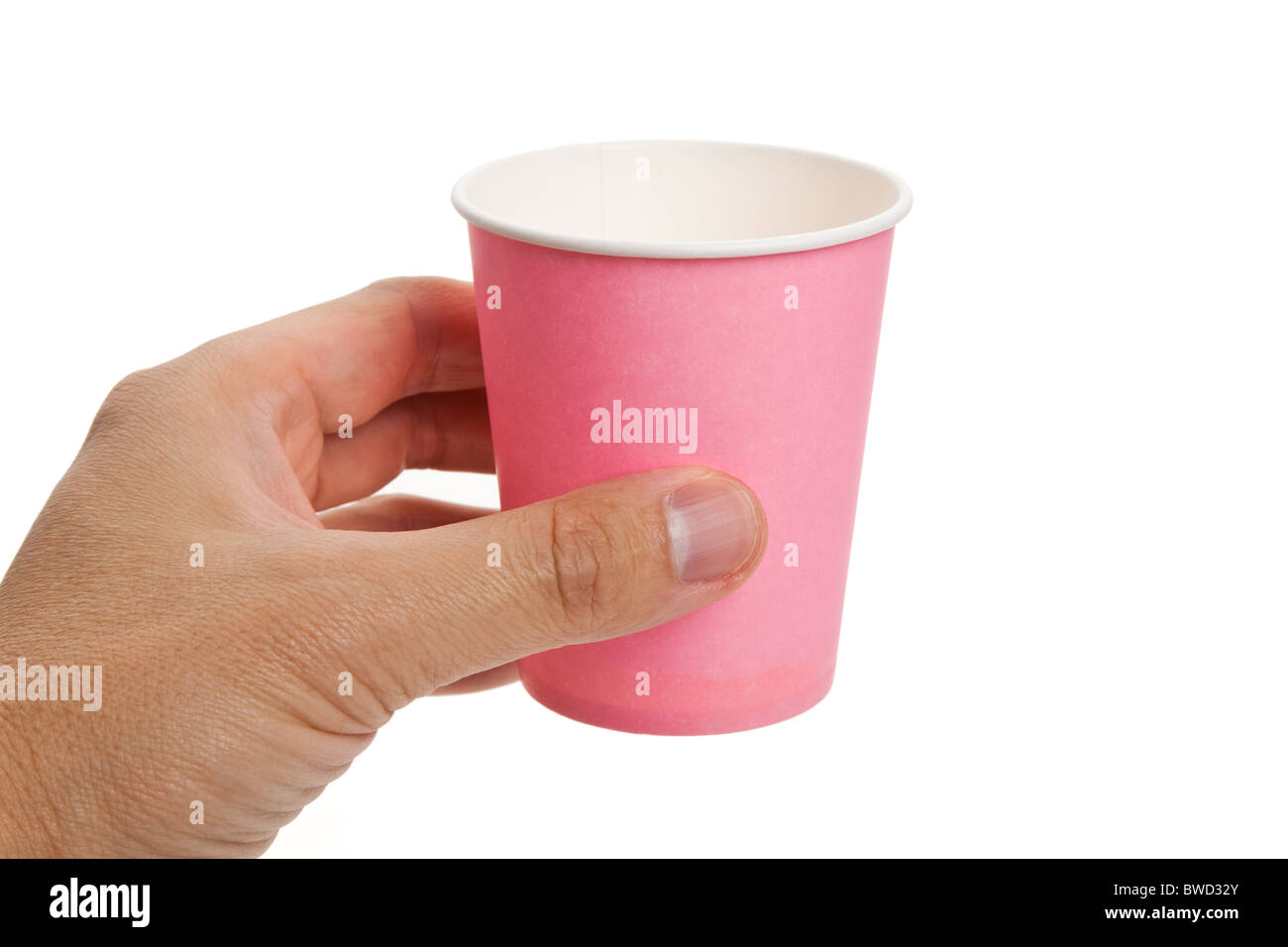 Paper Disposable Cup with white background Stock Photo