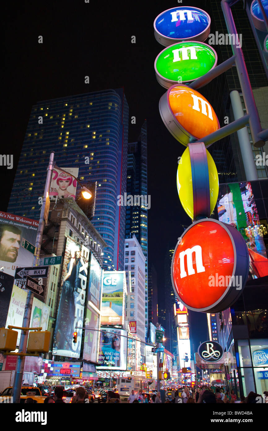 The M&M sign in Times Square, New York City Stock Photo Alamy