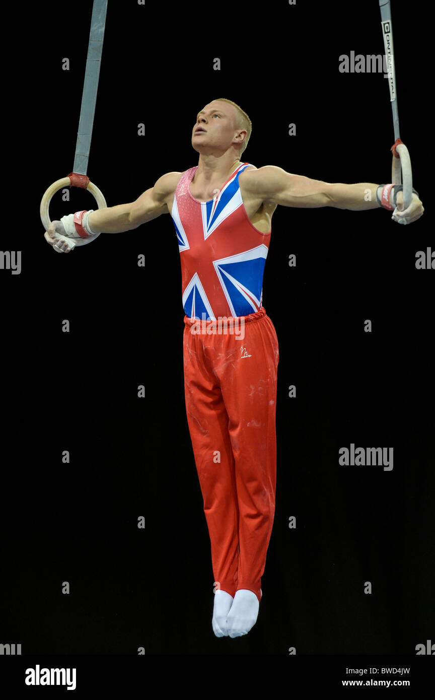 21.11.2010 Gymnastics Grand Prix from Glasgow Theo Sager of GB Stock Photo
