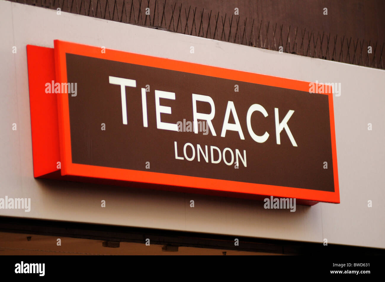 Tie Rack shop sign, Oxford Street, London, England, UK Stock Photo Alamy