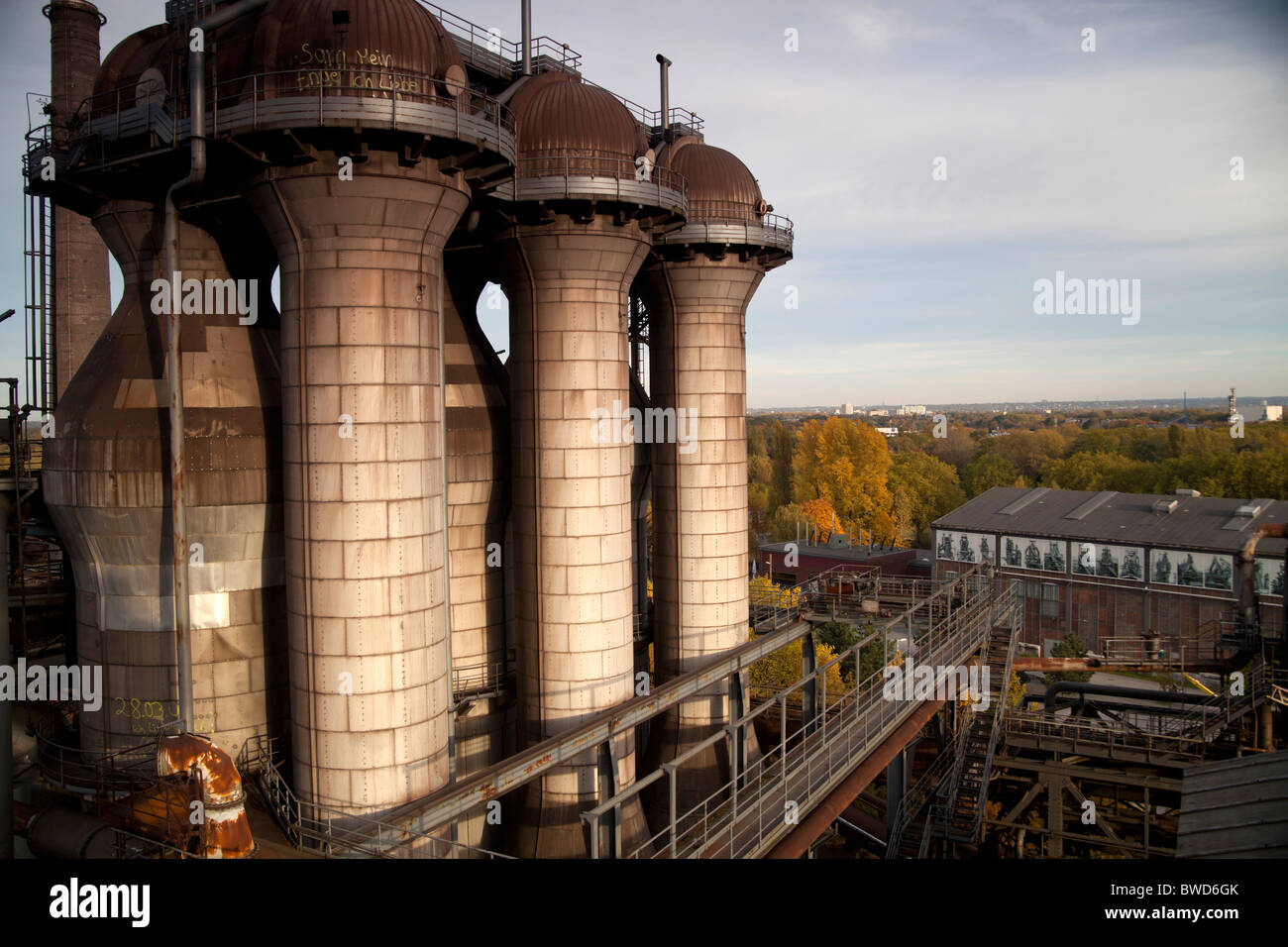 abandoned industrial complex Landschaftspark Duisburg-Nord in Germany Stock Photo