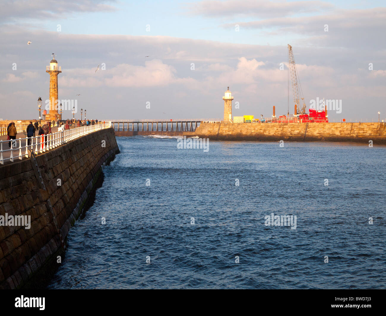 A civil engineering jack-up rig Haven Seajack carrying out repairs to ...