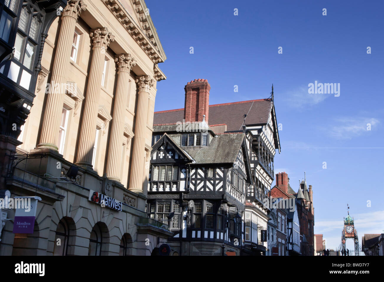 Eastgate Street Chester and Clock Stock Photo Alamy