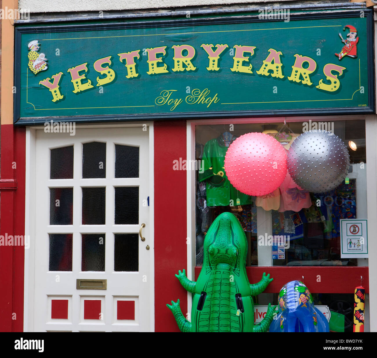 A Colourful Shop Front in Conwy, North Wales Stock Photo
