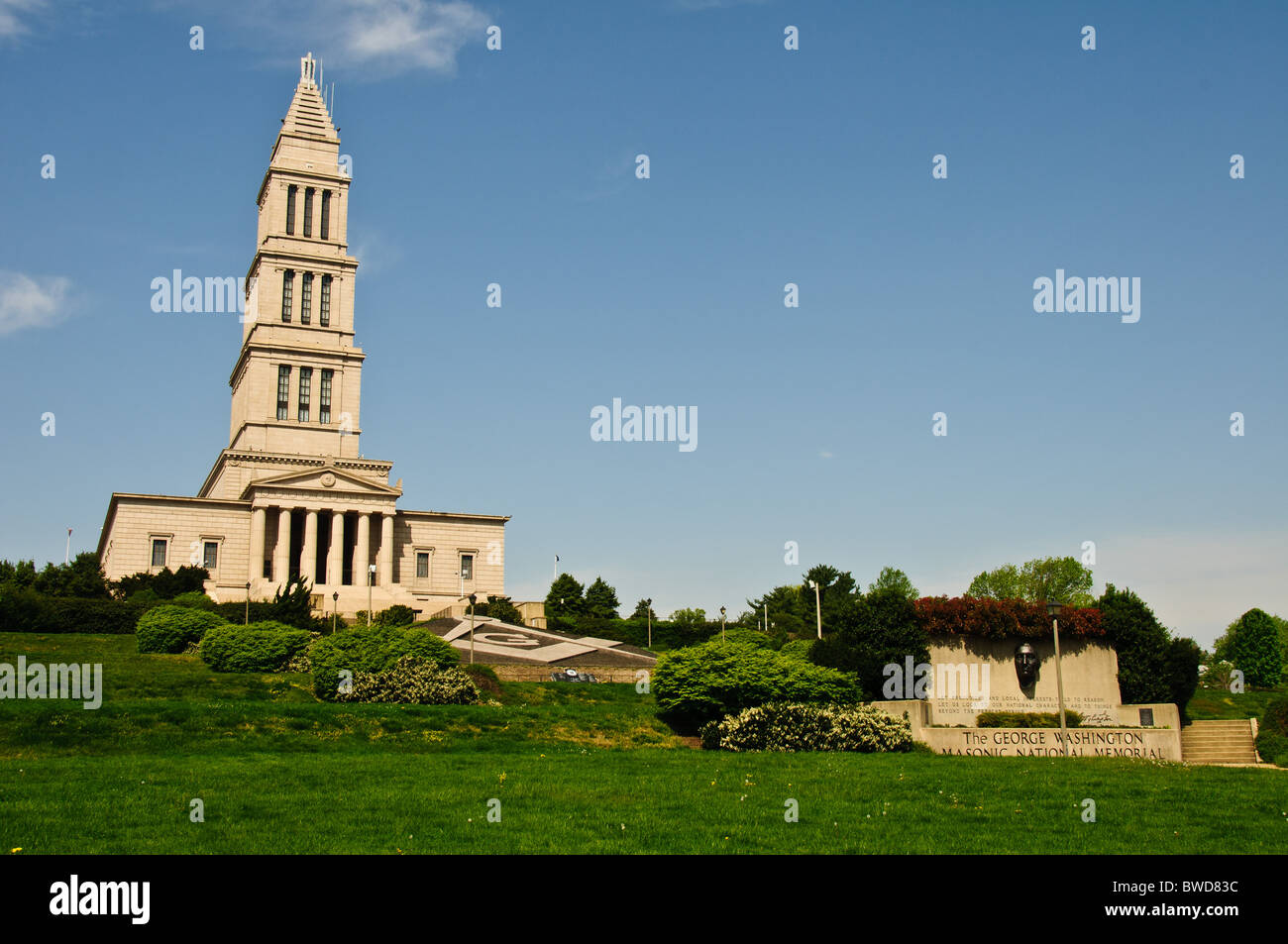 Washington Masonic National Memorial, Shooter's Hill, Alexandria, Virginia Stock Photo
