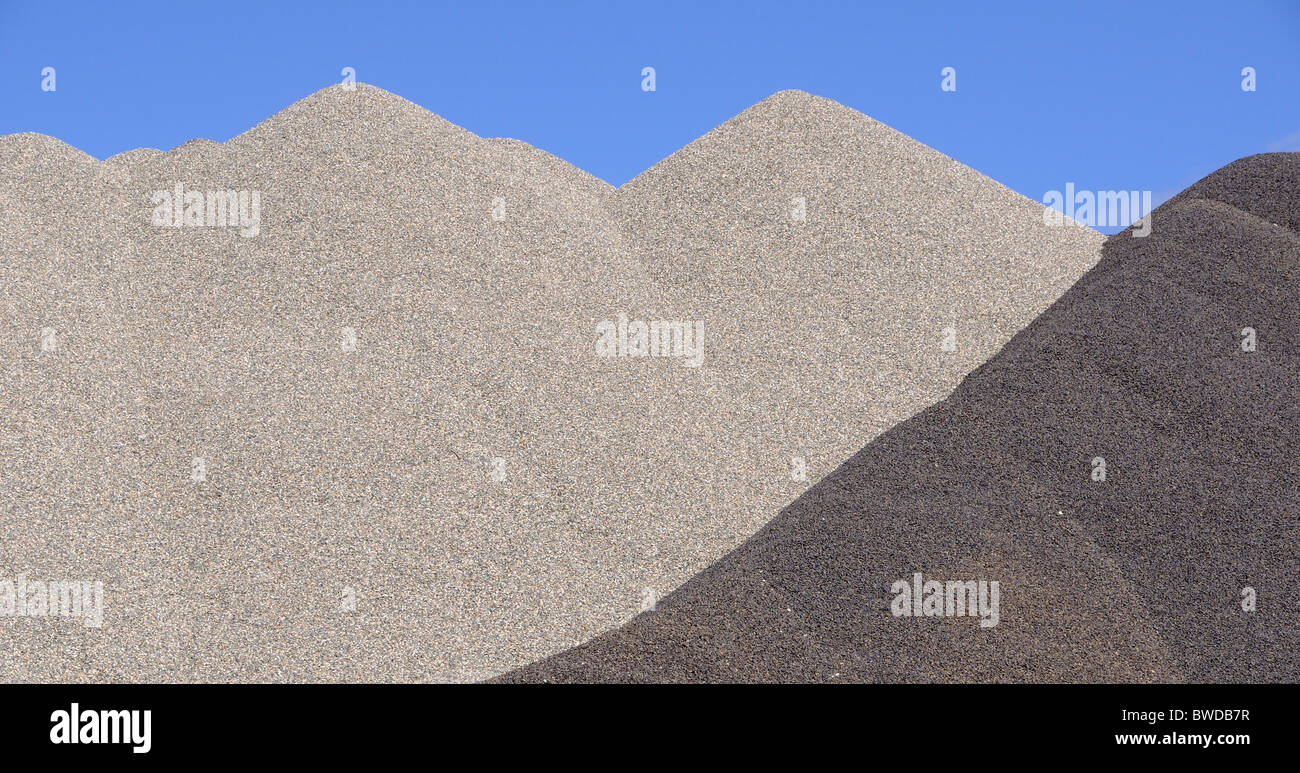 Mixed Gravel Pile for Winter Road Traction Stock Photo - Alamy