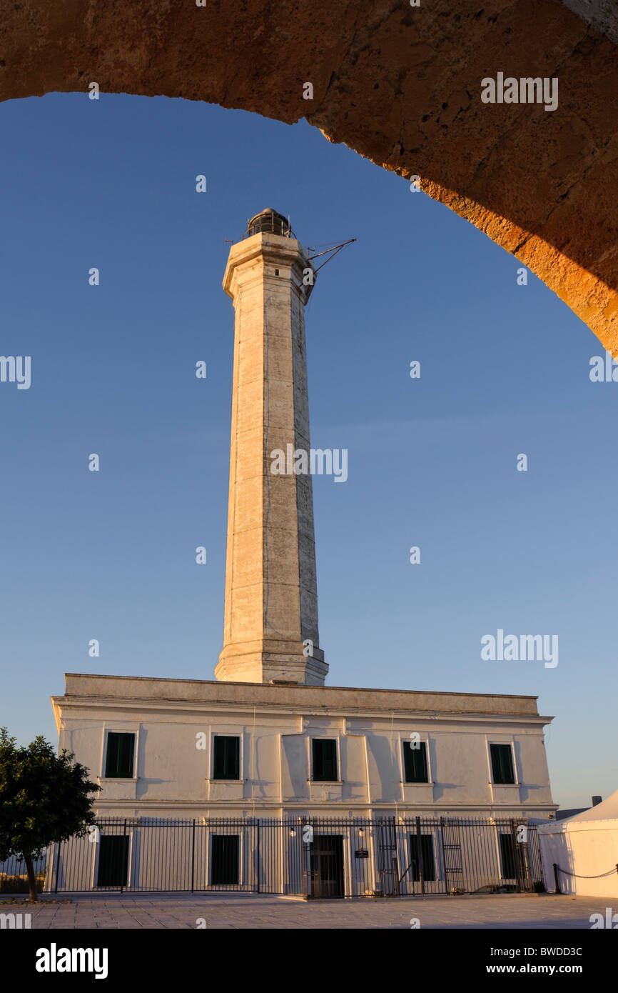 The lighthouse of Santa Maria di Leuca (47 m), one of the tallest in Italy Stock Photo