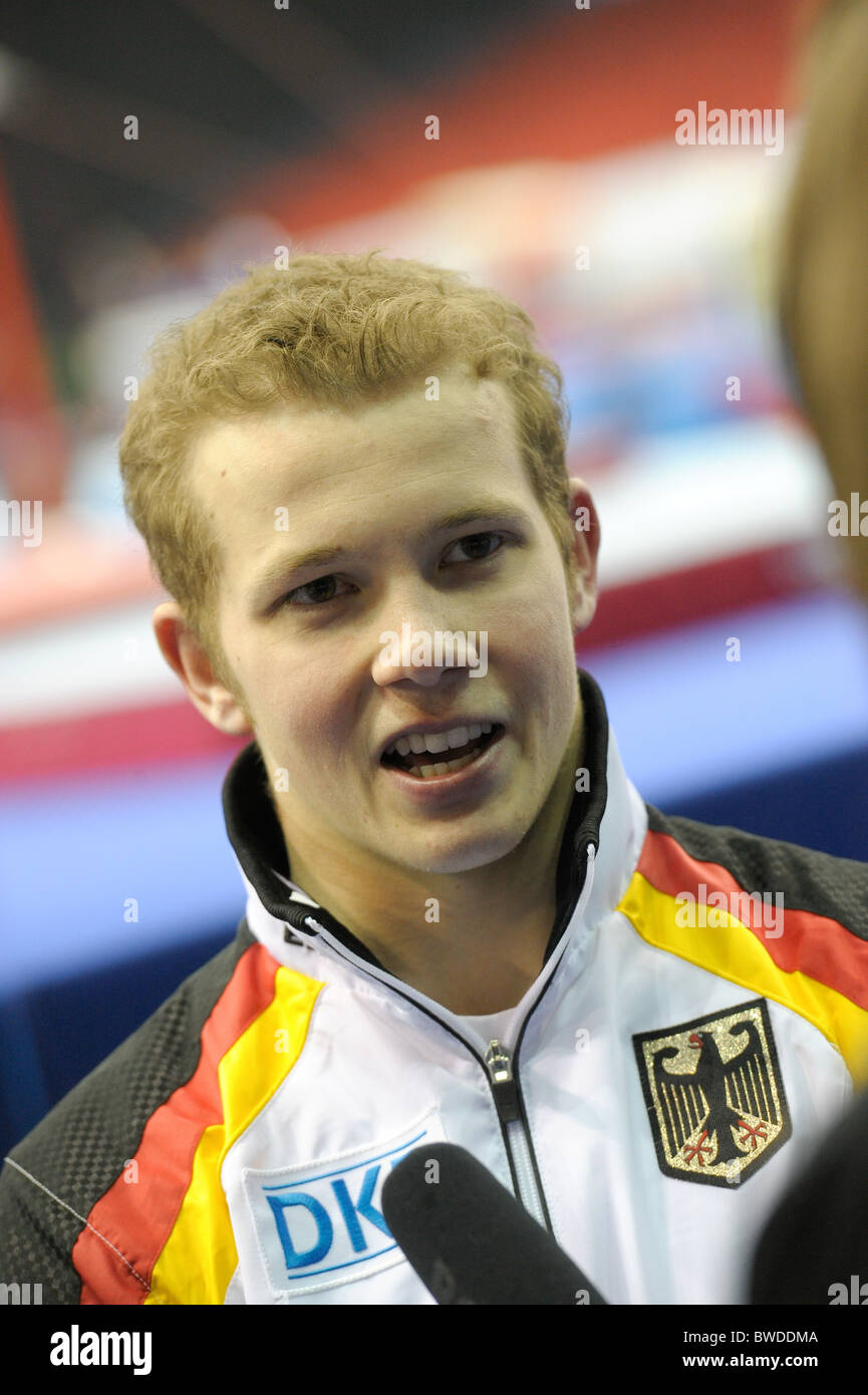 European Gymnastic Championships 2010.Birmingham NIA. Mens Podium Training. Photos by Alan