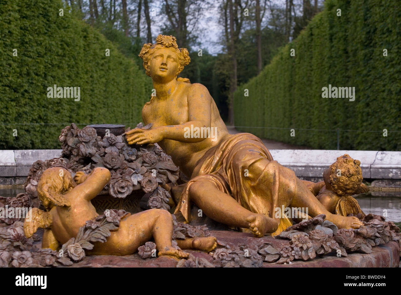 flora fountain, château de versailles Stock Photo
