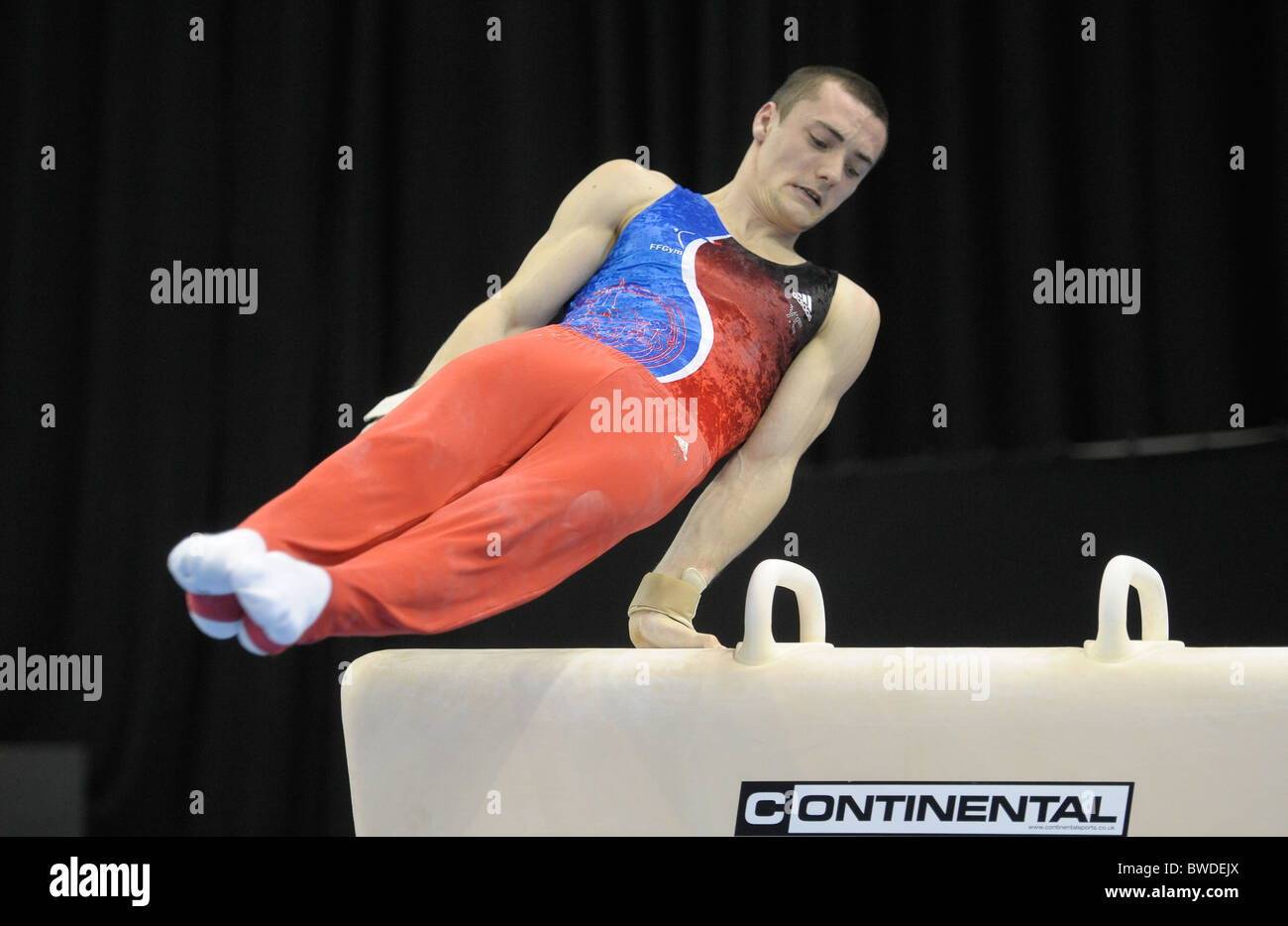 European Gymnastic Championships 2010.Birmingham NIA. Mens Podium Training. Photos by Alan