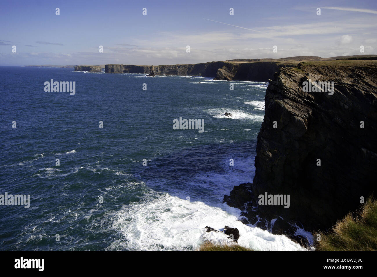 Atlantic Coastline Near Kilkee, County Clare, Ireland Stock Photo