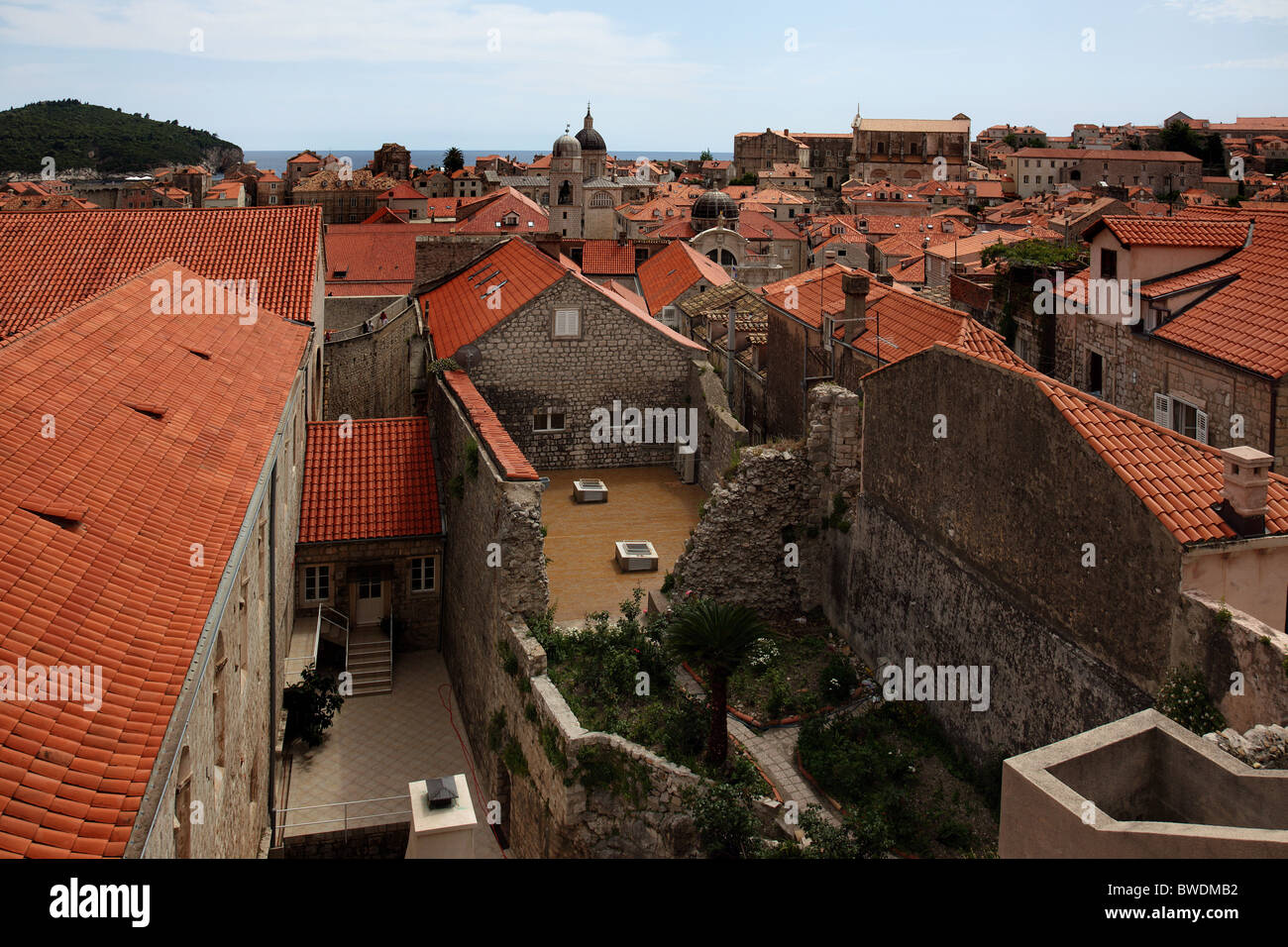 Roof tops of Old City of Dubrovnik, Croatia. Stock Photo