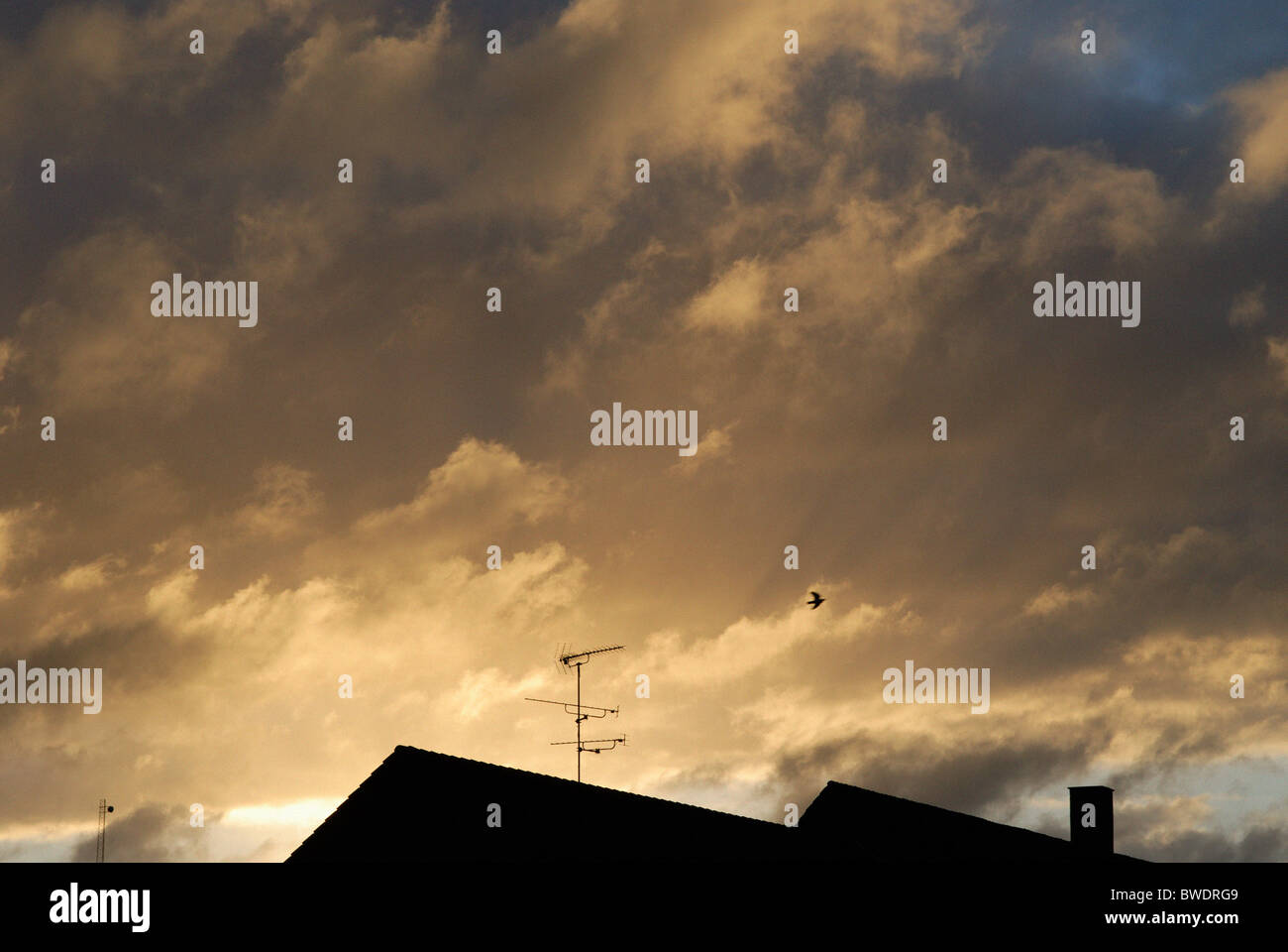 DRAMATIC SUNSET SKY Stock Photo