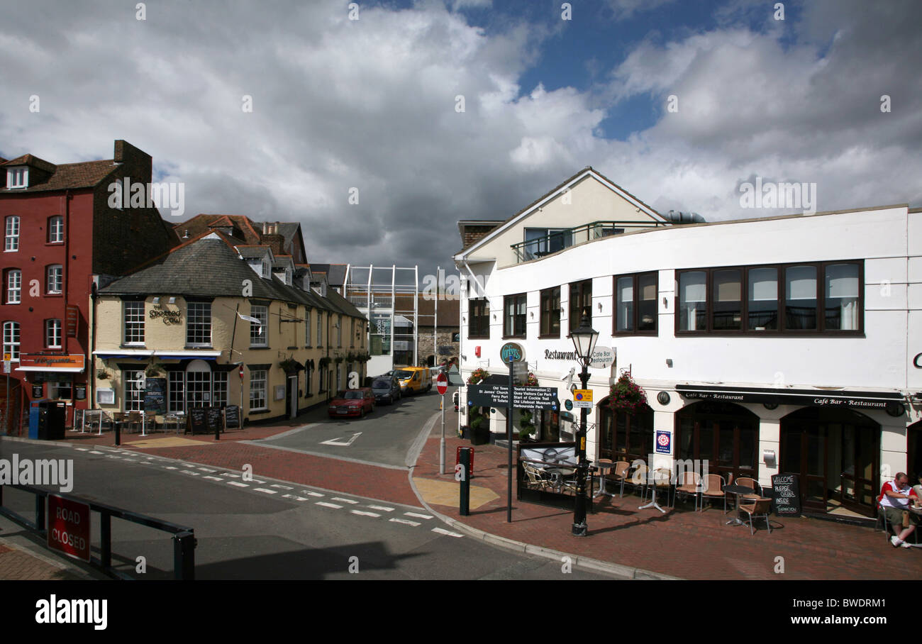 Restaurants and shops near Poole Quay Stock Photo Alamy