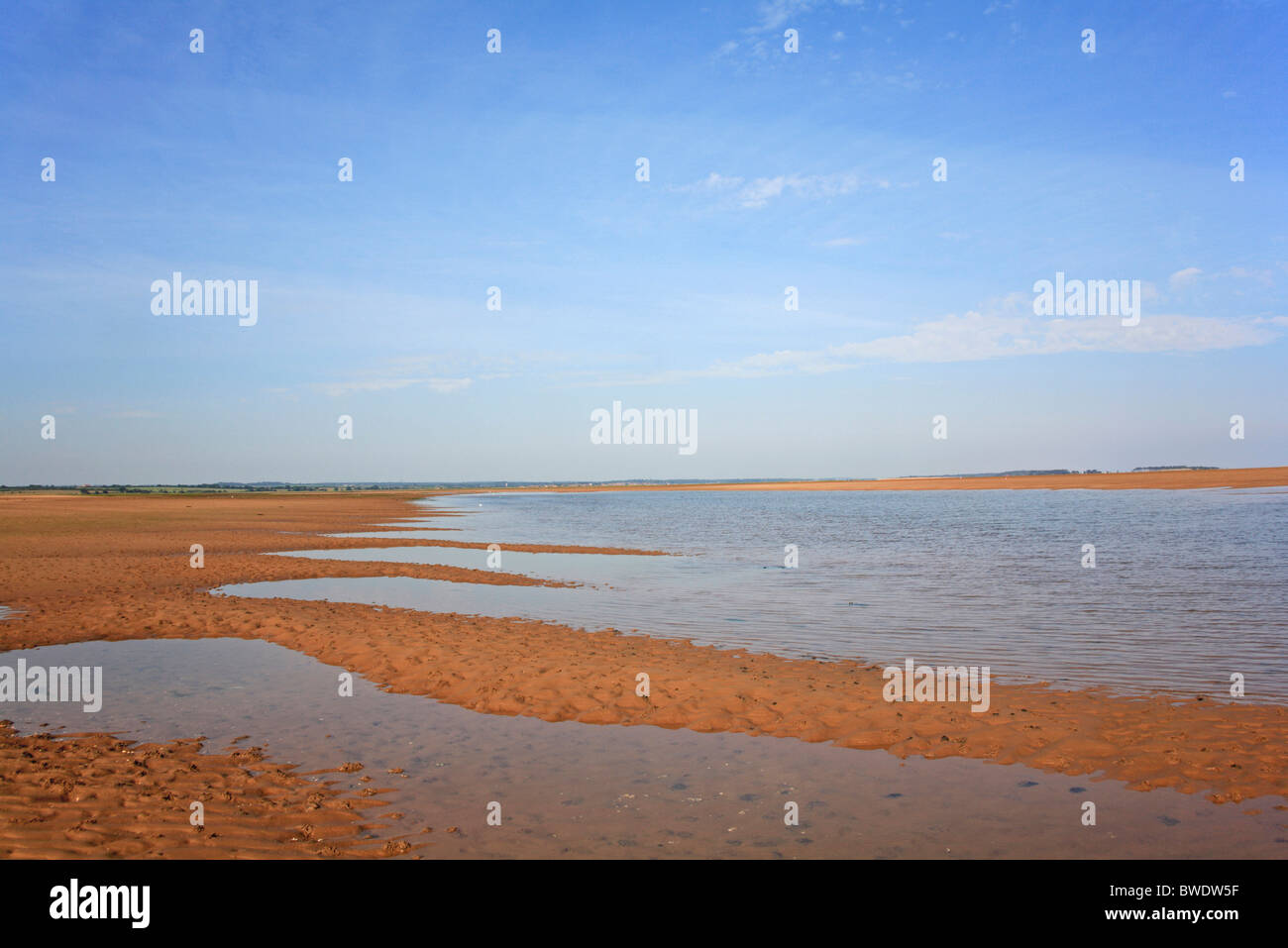 Cabbage Creek at low tide at Stiffkey, Norfolk, England, United Kingdom