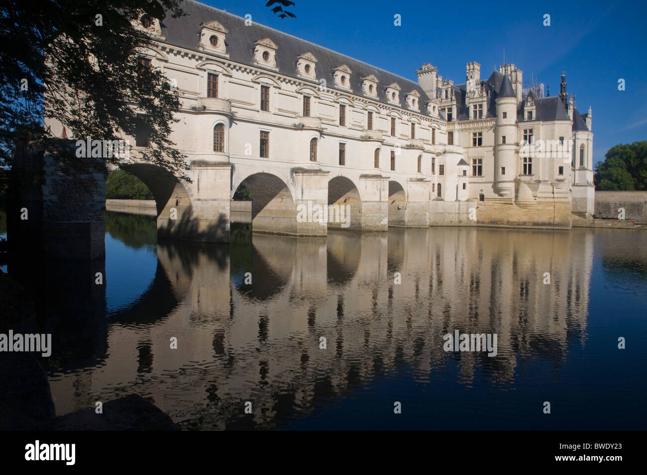 Chateau de Chenonceau, River Cher, Loire Valley Stock Photo